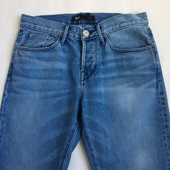 3x1 NYC Fringe Hem Buttonfly Mid rise Crop Jeans 25 - Picture 5 of 17